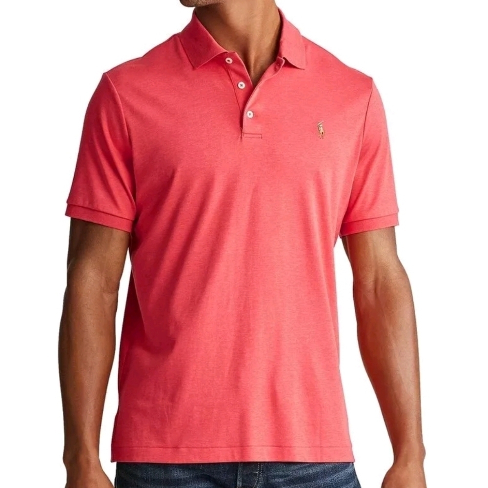 NWT Polo Ralph Lauren Men's Classic Fit Polo Shirt Heathered Rosette Size Medium